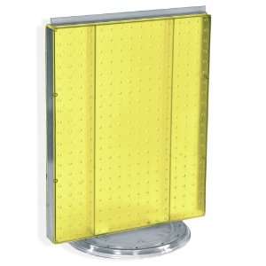 Azar 700500 YEL Pegboard Counter Display, Yellow Translucent Pegboard