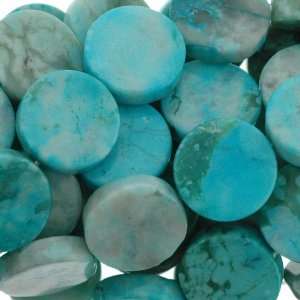 Turquoise Jasper  Coin Flat   15mm Diameter, No Grade   Sold by 7 