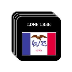 US State Flag   LONE TREE, Iowa (IA) Set of 4 Mini Mousepad Coasters