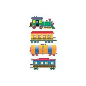   Sticko Metallic Dimensional Stickers toy Train 3 Pack 