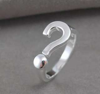 370 Silver plated Finger Ring Christmas gift SZ 7 8  