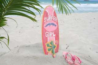 SURFER GIRL SURF SIGN W/ FIN 20   SURFING DECOR  