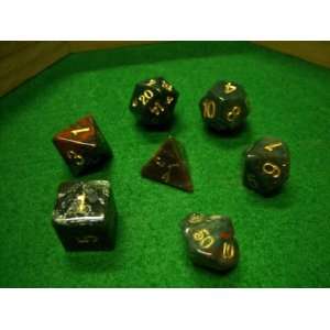  Blood Stone Dice 14mm Set and Bag Toys & Games