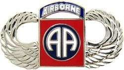 82nd Airborne Division Army Paratrooper Jump Wing P834  
