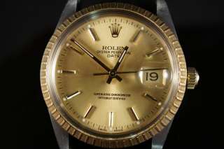   Rolex Oyster Perpetual Date Ref 15053 Mens 2Tone Stainless Steel Watch