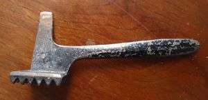 vintage cast Iron Meat tenderizer Bone Breaker Kitchen Tool  