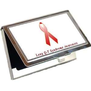  Long Q T Syndrome Awareness Ribbon Business Card Holder 