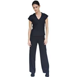 Body Up Womens One In The Side Pocket Pant,Black,Small 