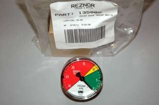 Reznor LENZ 135080 Vacuum Pressure Gauge Gage NEW  