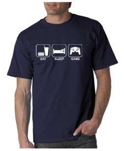 Eat Sleep Game T shirt Video Funny TV 5 Colors S 3XL  