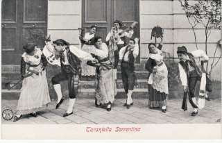 ITALY TARANTELLA SORRENTINA dance COSTUMES postcard  