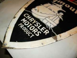 Old Chrsyler Plymouth Mopar Diecut Porcelain Neon Diecut Sign w/ Ship 