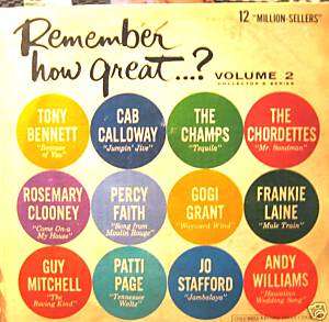 Remember How Great Volume 2 (LP) Percy Faith Patti Page  