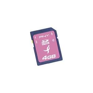  PNY 4GB Secure Digital High Capacity Memory Card   Pink 
