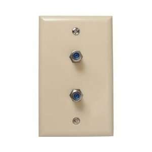  Dual Cable Wall Plate Ivory 10 Pcs. Electronics