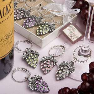   Grape Design Wine Charms Bridal Shower Wedding Favors Bulk Lot  