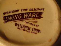 Rare Wellsville Swingware Western Sugar & Creamer  