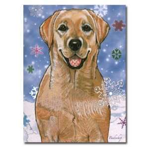  Yellow Lab in Snow Gift Enclosure Cards   Set of 5 