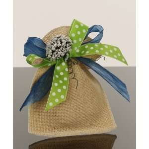  EFC0845   Organic jute pouch Favor with Lavender or 