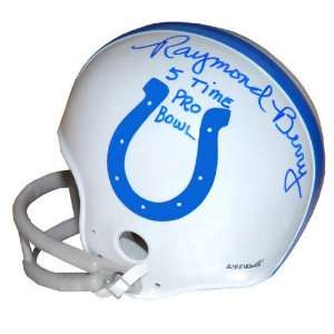  Raymond Berry Baltimore Colts Autographed Mini Helmet with 