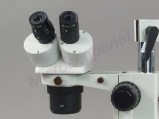Binocular Stereo Microscope 20X 40X 80X with Boom Stand  