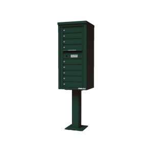 versatile™ Pedestal Mount 4C Horizontal Cluster Mailboxes in Forest
