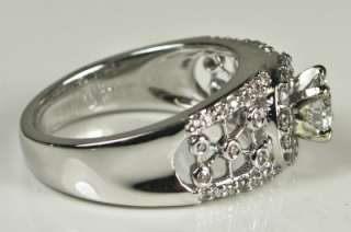 5000 HiEnd 14k White Gold 1.50ctw F SI1 Diamond Engagement Ring 6.4g 