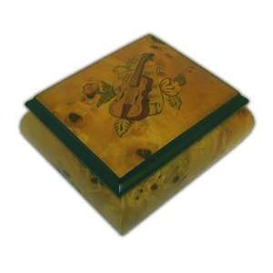  Striking Small Musical Jewelry Box With Violin Inlay And 