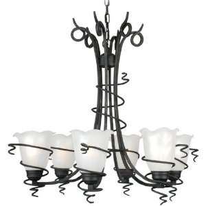   Empire 6 Light 600W Chandelier with Medium Bulb Base and Irid Home