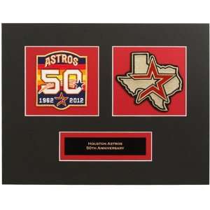 Houston Astros 50th Anniversary 11 x 14 Matted Collectors Patches 