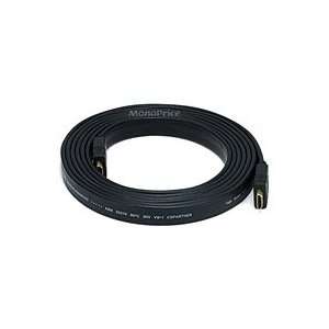   24AWG CL2 High Speed w/ Ethernet Flat HDMI Cable   Black Electronics