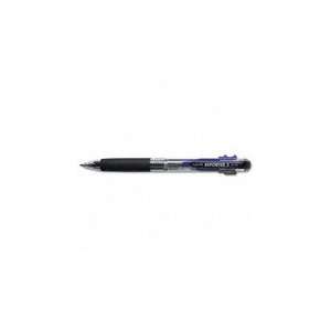   Retr Ballpoint Pen, TRS Brl, BLK/BE/PE Ink, Fine Pt
