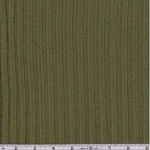  48 Wide Ribbed Sweater Knit Olive Fabric By The Yard 