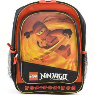 LEGO NINJAGO Fire Red 3d BACKPACK School Book Bag New Boys Kids 