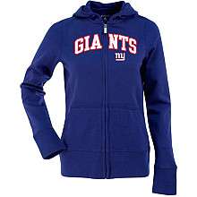 Antigua New York Giants Womens Signature Full Zip Hooded Sweatshirt 