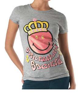 Grey (Grey) Smiley World Nicki Crown T Shirt  233063404  New Look