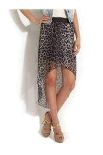 New Look Mobile  Leopard Print Dipped Hem Skirt