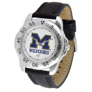  Michigan Wolverines NCAA Sport Mens Watch (Leather Band 