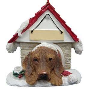  Vizsla in Doghouse Christmas Ornament