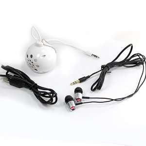 Aftermarket Product] White Ball Speaker Loudspeaker+Handsfree Headset 