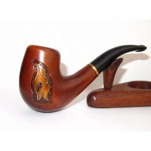  Pear Wood Hand Carved Tobacco Smoking Pipe Classic Bent 