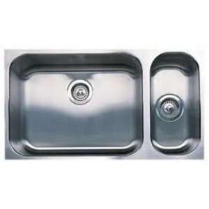  Double Bowl Stainless Steel Sink with 20 Gauge, 7 1/4 Large 
