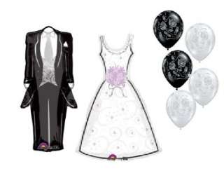 WEDDING SUPPLIES BRIDE groom tuxedo dress balloons new  