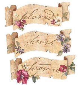 Wallies Trading Spaces LOVE LETTERS BORDER CUTOUTS  