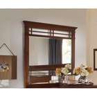 light cherry finish bedroom mirror with contemporary style design in 