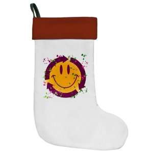    Christmas Stocking Recycle Symbol Smiley Face 