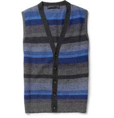 Etro Sleeveless Striped Wool Cardigan