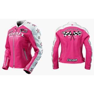   Leather Jacket Pink MD~ # ~ Icon ~ Apparel CLOSEOUT no return [02724