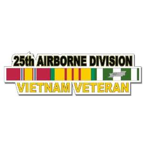US Army 25th Airborne Division Vietnam Veteran Window Strip Decal 