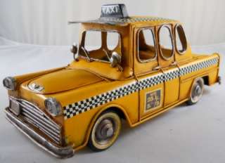   Checker Cab Car Vehicle Cab Driver Taxi Cabs Antique Look  